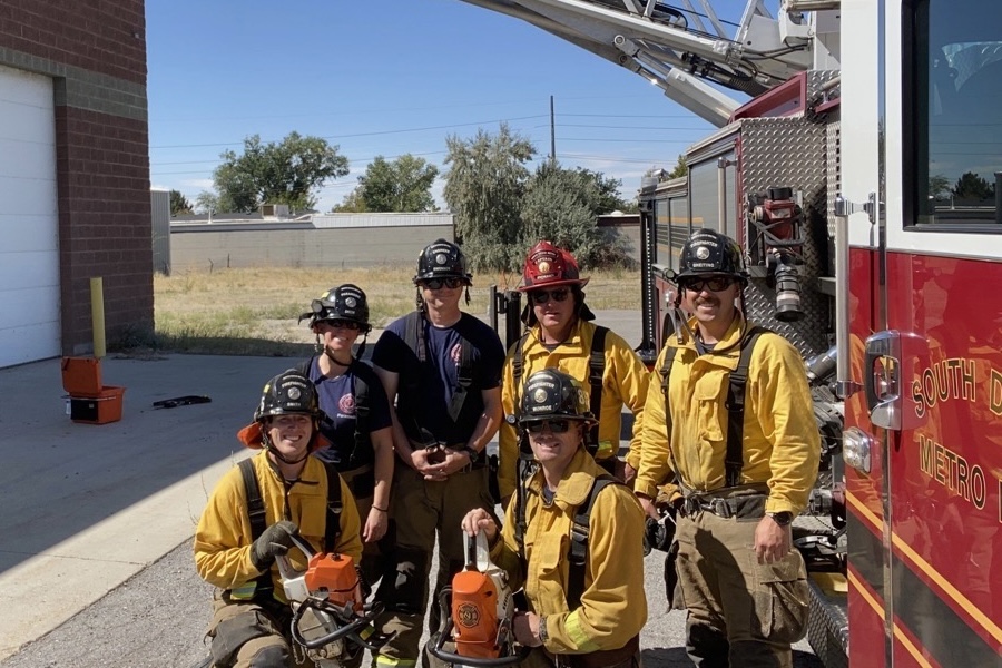Firefighters from station 85 posing